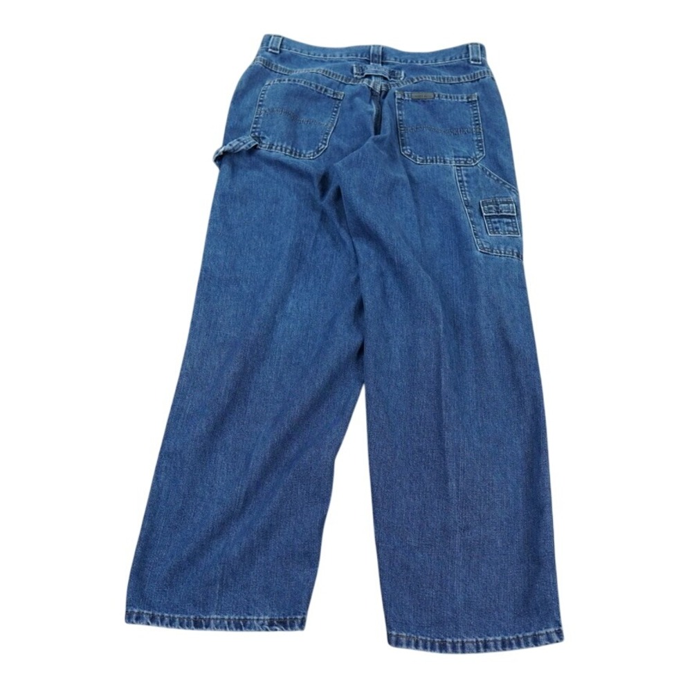 Riveted by Lee Carpenter Jeans Women 10P Blue VTG Buckle Back Made USA Wide Leg